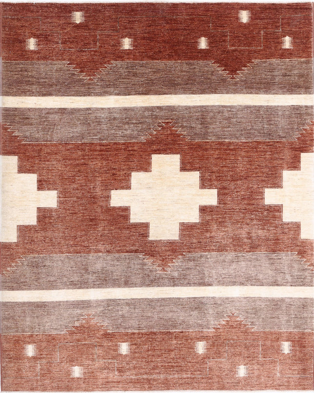 Modcar 6' 2" X 7' 9" Hand Knotted Wool Rug 6' 2" X 7' 9" (188 X 236) / Beige / Wool