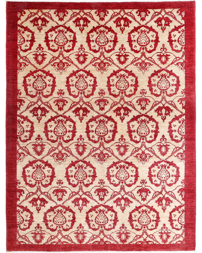 Modcar 5' 10" X 7' 9" Hand Knotted Wool Rug 5' 10" X 7' 9" (178 X 236) / Beige / Wool