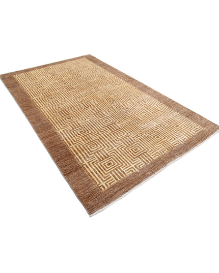 Modcar 5' 5" X 8' 7" Hand Knotted Wool Rug 5' 5" X 8' 7" (165 X 262) / Beige / Wool