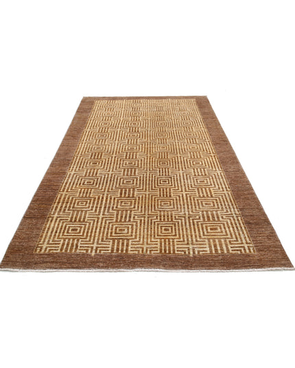 Modcar 5' 5" X 8' 7" Hand Knotted Wool Rug 5' 5" X 8' 7" (165 X 262) / Beige / Wool