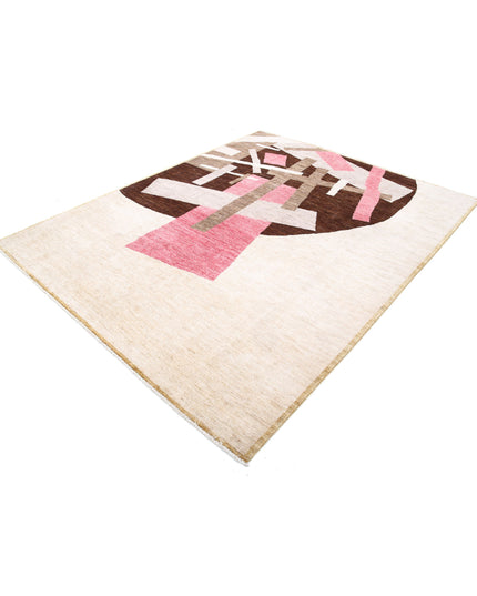 Modcar 6' 4" X 8' 0" Hand Knotted Wool Rug 6' 4" X 8' 0" (193 X 244) / Multi / Wool