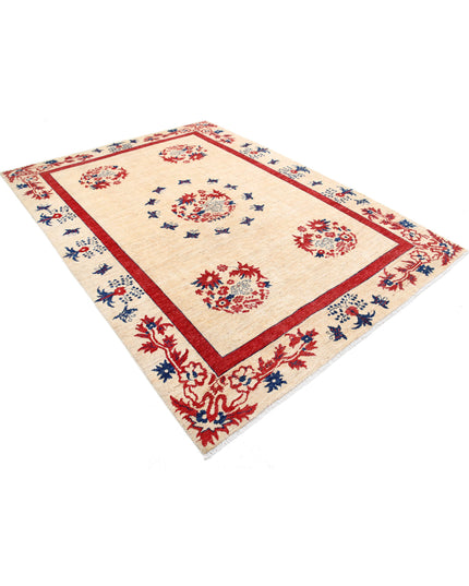 Modcar 6' 9" X 9' 4" Hand Knotted Wool Rug 6' 9" X 9' 4" (206 X 284) / Beige / Wool