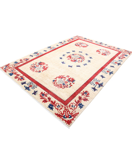 Modcar 6' 9" X 9' 4" Hand Knotted Wool Rug 6' 9" X 9' 4" (206 X 284) / Beige / Wool