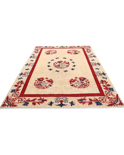 Modcar 6' 9" X 9' 4" Hand Knotted Wool Rug 6' 9" X 9' 4" (206 X 284) / Beige / Wool