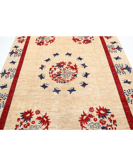 Modcar 6' 9" X 9' 4" Hand Knotted Wool Rug 6' 9" X 9' 4" (206 X 284) / Beige / Wool