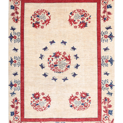 Modcar 6' 9" X 9' 4" Hand Knotted Wool Rug 6' 9" X 9' 4" (206 X 284) / Beige / Wool