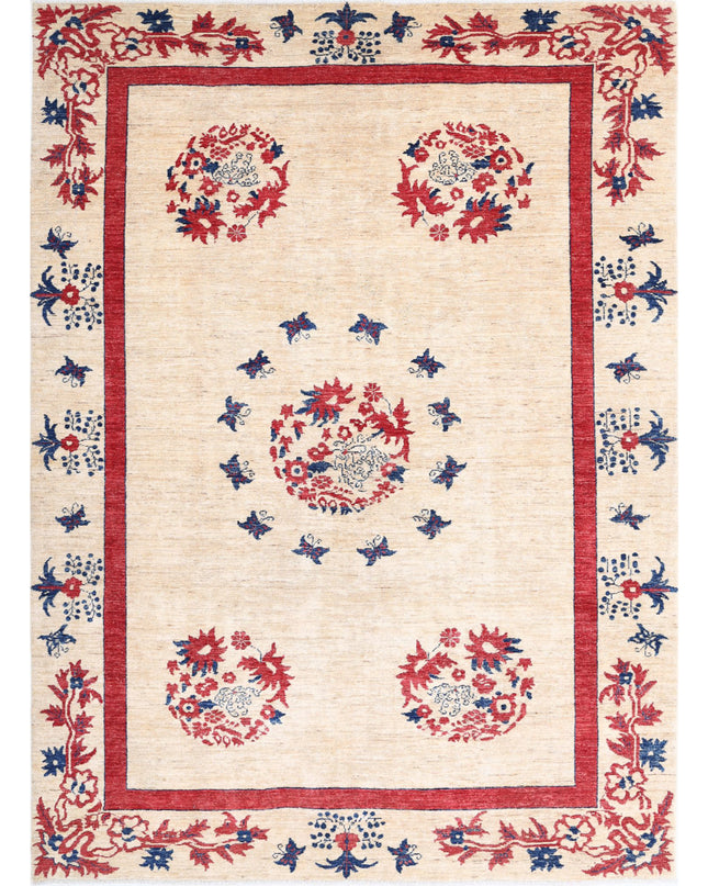 Modcar 6' 9" X 9' 4" Hand Knotted Wool Rug 6' 9" X 9' 4" (206 X 284) / Beige / Wool