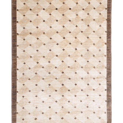Modcar 6' 0" X 8' 11" Hand Knotted Wool Rug 6' 0" X 8' 11" (183 X 272) / Beige / Wool