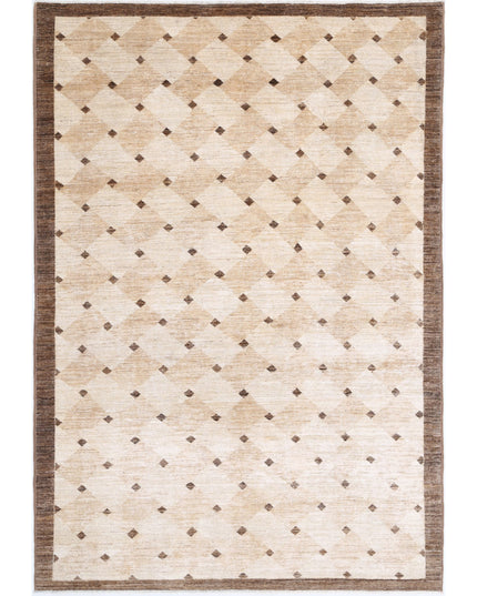 Modcar 6' 0" X 8' 11" Hand Knotted Wool Rug 6' 0" X 8' 11" (183 X 272) / Beige / Wool