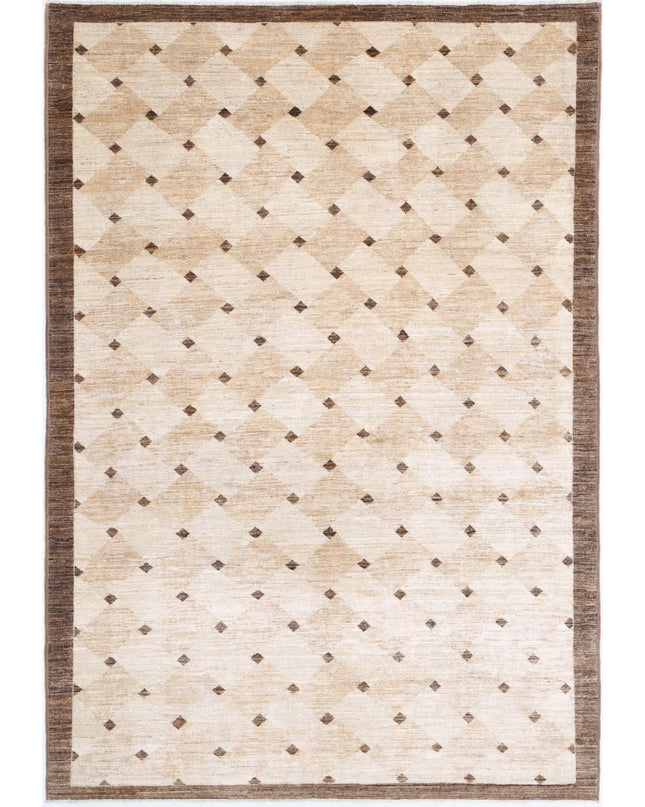 Modcar 6' 0" X 8' 11" Hand Knotted Wool Rug 6' 0" X 8' 11" (183 X 272) / Beige / Wool