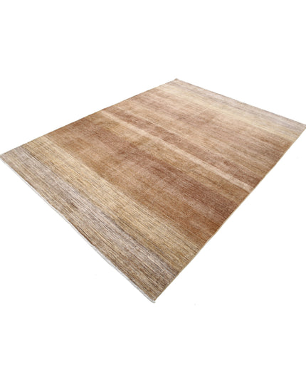 Modcar 6' 6" X 8' 9" Hand Knotted Wool Rug 6' 6" X 8' 9" (198 X 267) / Beige / Wool