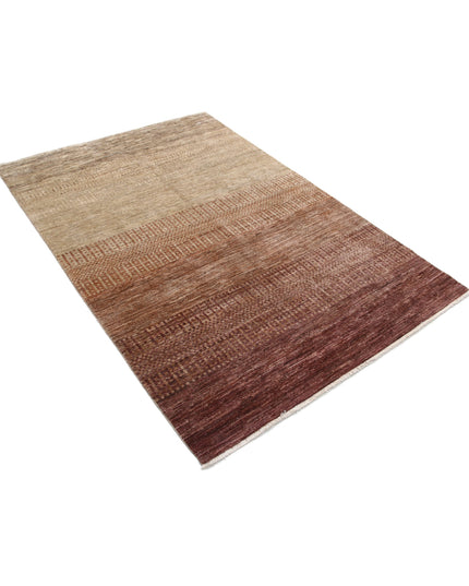 Modcar 4' 5" X 6' 6" Hand Knotted Wool Rug 4' 5" X 6' 6" (135 X 198) / Beige / Wool