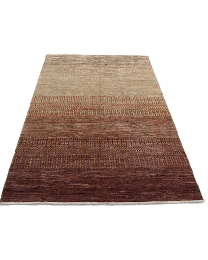 Modcar 4' 5" X 6' 6" Hand Knotted Wool Rug 4' 5" X 6' 6" (135 X 198) / Beige / Wool