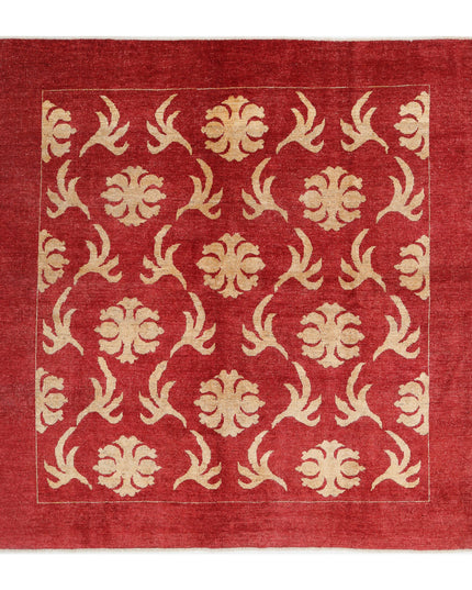 Modcar 6' 7" X 6' 10" Hand Knotted Wool Rug 6' 7" X 6' 10" (201 X 208) / Beige / Wool