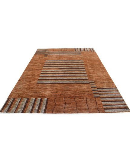 Modcar 6' 9" X 9' 6" Hand Knotted Wool Rug 6' 9" X 9' 6" (206 X 290) / Beige / Wool