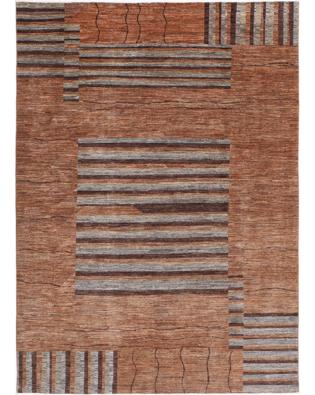 Modcar 6' 9" X 9' 6" Hand Knotted Wool Rug 6' 9" X 9' 6" (206 X 290) / Beige / Wool