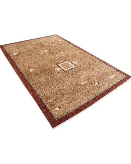 Modcar 5' 11" X 8' 9" Hand Knotted Wool Rug 5' 11" X 8' 9" (180 X 267) / Beige / Wool
