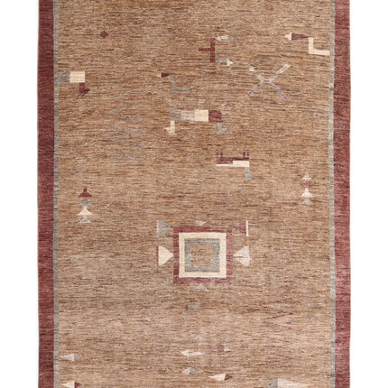 Modcar 5' 11" X 8' 9" Hand Knotted Wool Rug 5' 11" X 8' 9" (180 X 267) / Beige / Wool