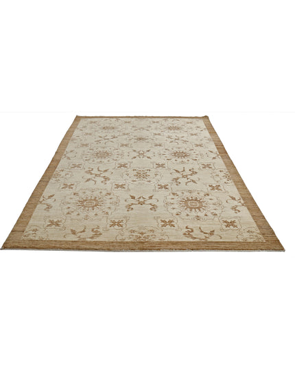 Modcar 6' 3" X 9' 1" Hand Knotted Wool Rug 6' 3" X 9' 1" (191 X 277) / Beige / Wool