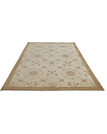 Modcar 6' 3" X 9' 1" Hand Knotted Wool Rug 6' 3" X 9' 1" (191 X 277) / Beige / Wool