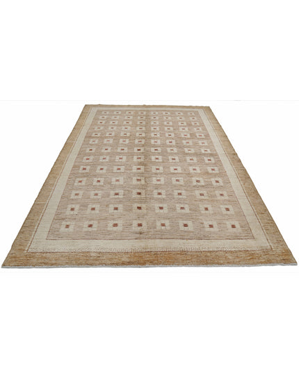 Modcar 5' 11" X 9' 3" Hand Knotted Wool Rug 5' 11" X 9' 3" (180 X 282) / Beige / Wool