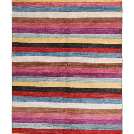 Modcar 5' 1" X 7' 3" Hand Knotted Wool Rug 5' 1" X 7' 3" (155 X 221) / Beige / Wool