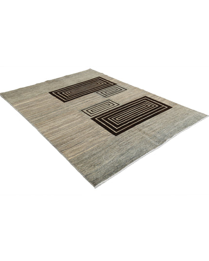 Modcar 5' 6" X 7' 9" Hand Knotted Wool Rug 5' 6" X 7' 9" (168 X 236) / Multi / Wool