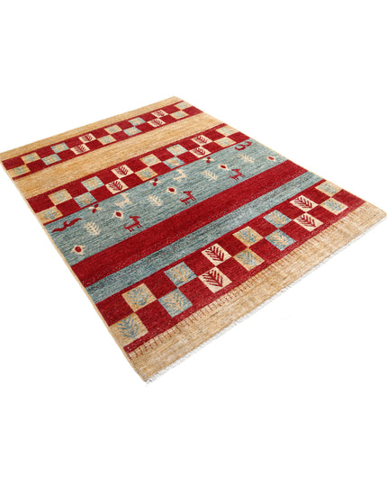 Modcar 4' 10" X 6' 4" Hand Knotted Wool Rug 4' 10" X 6' 4" (147 X 193) / Multi / Wool