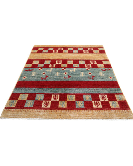 Modcar 4' 10" X 6' 4" Hand Knotted Wool Rug 4' 10" X 6' 4" (147 X 193) / Multi / Wool
