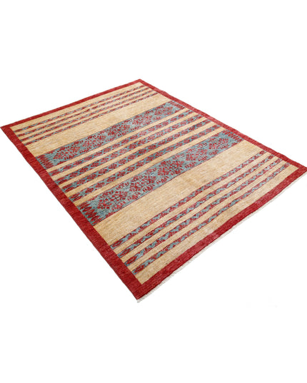 Modcar 4' 8" X 5' 11" Hand Knotted Wool Rug 4' 8" X 5' 11" (142 X 180) / Multi / Wool