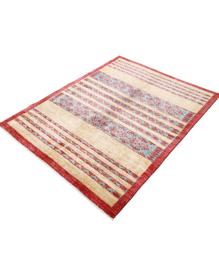 Modcar 4' 8" X 5' 11" Hand Knotted Wool Rug 4' 8" X 5' 11" (142 X 180) / Multi / Wool