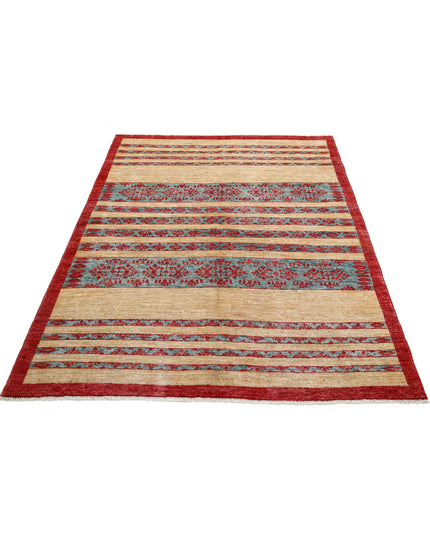 Modcar 4' 8" X 5' 11" Hand Knotted Wool Rug 4' 8" X 5' 11" (142 X 180) / Multi / Wool