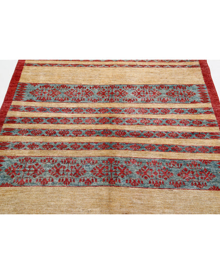 Modcar 4' 8" X 5' 11" Hand Knotted Wool Rug 4' 8" X 5' 11" (142 X 180) / Multi / Wool