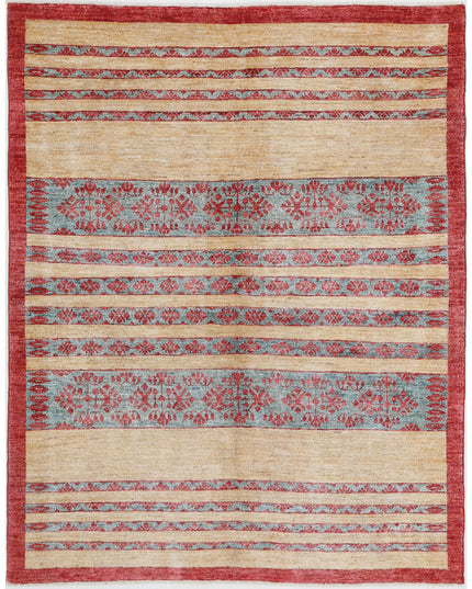 Modcar 4' 8" X 5' 11" Hand Knotted Wool Rug 4' 8" X 5' 11" (142 X 180) / Multi / Wool