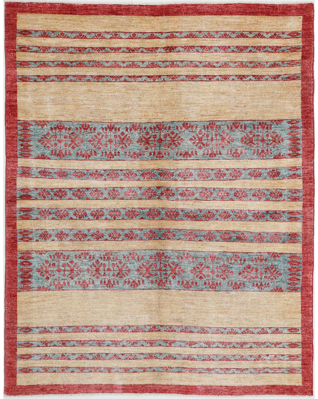 Modcar 4' 8" X 5' 11" Hand Knotted Wool Rug 4' 8" X 5' 11" (142 X 180) / Multi / Wool