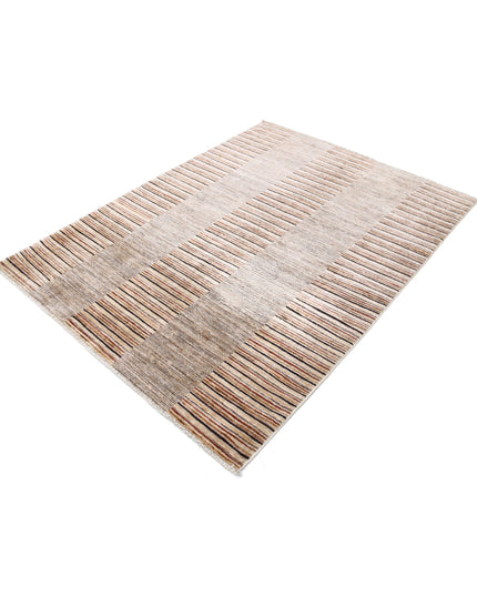 Modcar 4' 9" X 6' 5" Hand Knotted Wool Rug 4' 9" X 6' 5" (145 X 196) / Multi / Wool