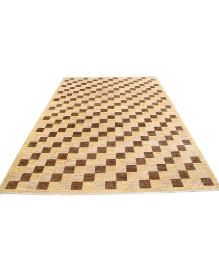 Modcar 6' 9" X 9' 7" Hand Knotted Wool Rug 6' 9" X 9' 7" (206 X 292) / Beige / Wool