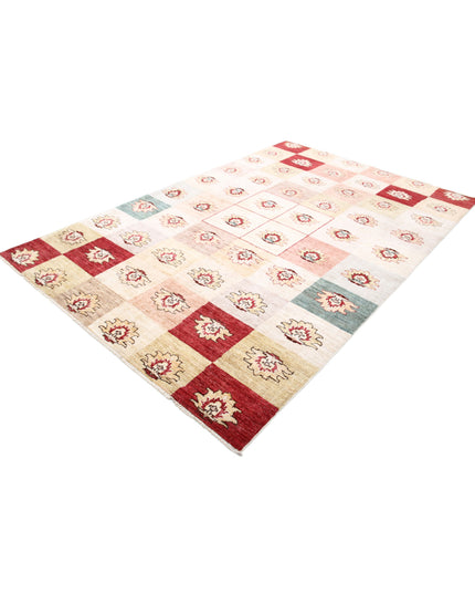 Modcar 6' 1" X 9' 5" Hand Knotted Wool Rug 6' 1" X 9' 5" (185 X 287) / Beige / Wool