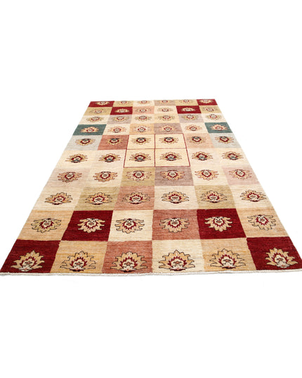 Modcar 6' 1" X 9' 5" Hand Knotted Wool Rug 6' 1" X 9' 5" (185 X 287) / Beige / Wool