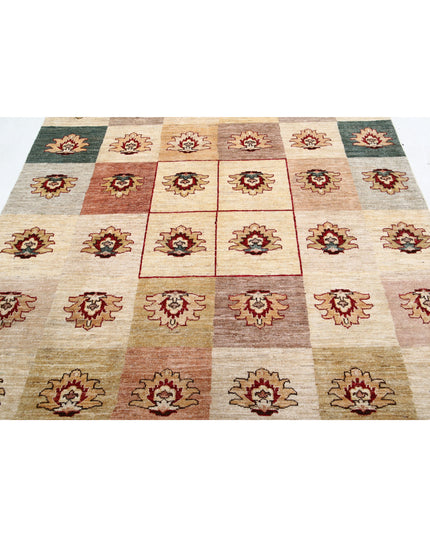 Modcar 6' 1" X 9' 5" Hand Knotted Wool Rug 6' 1" X 9' 5" (185 X 287) / Beige / Wool