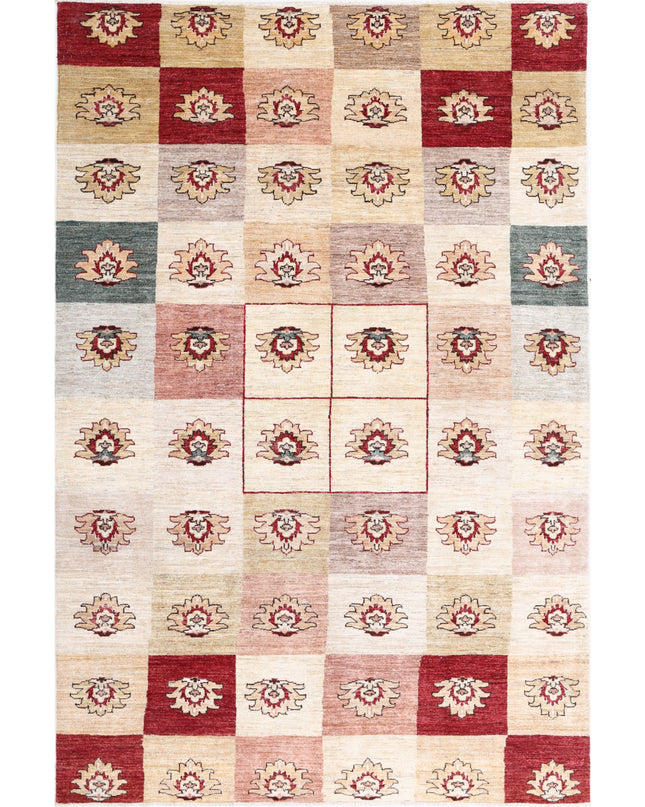 Modcar 6' 1" X 9' 5" Hand Knotted Wool Rug 6' 1" X 9' 5" (185 X 287) / Beige / Wool