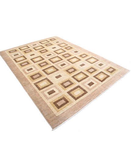 Modcar 6' 8" X 8' 11" Hand Knotted Wool Rug 6' 8" X 8' 11" (203 X 272) / Beige / Wool