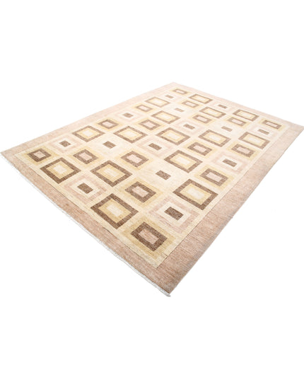 Modcar 6' 8" X 8' 11" Hand Knotted Wool Rug 6' 8" X 8' 11" (203 X 272) / Beige / Wool