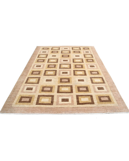 Modcar 6' 8" X 8' 11" Hand Knotted Wool Rug 6' 8" X 8' 11" (203 X 272) / Beige / Wool