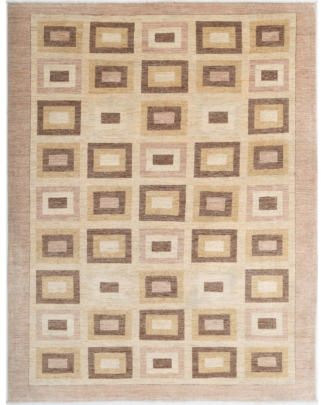 Modcar 6' 8" X 8' 11" Hand Knotted Wool Rug 6' 8" X 8' 11" (203 X 272) / Beige / Wool