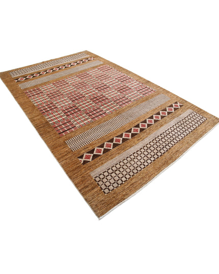 Modcar 6' 1" X 9' 10" Hand Knotted Wool Rug 6' 1" X 9' 10" (185 X 300) / Beige / Wool