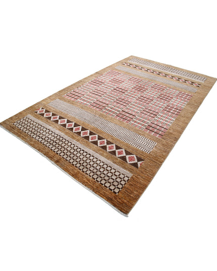 Modcar 6' 1" X 9' 10" Hand Knotted Wool Rug 6' 1" X 9' 10" (185 X 300) / Beige / Wool