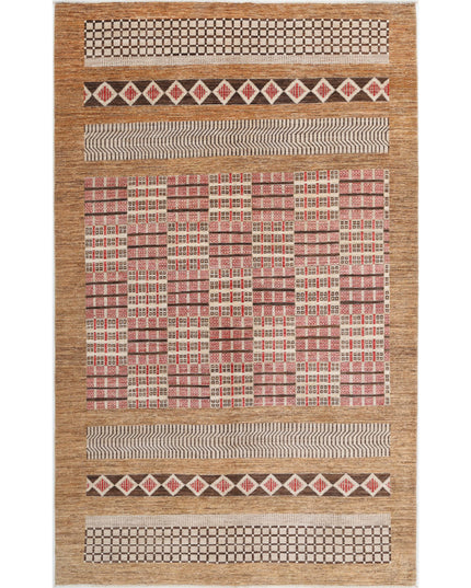 Modcar 6' 1" X 9' 10" Hand Knotted Wool Rug 6' 1" X 9' 10" (185 X 300) / Beige / Wool