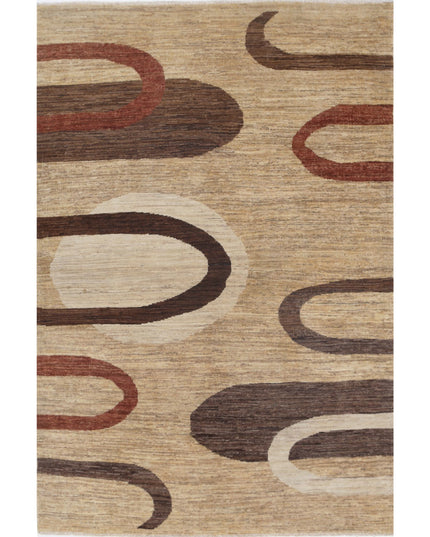 Modcar 3' 11" X 5' 11" Hand Knotted Wool Rug 3' 11" X 5' 11" (119 X 180) / Multi / Wool