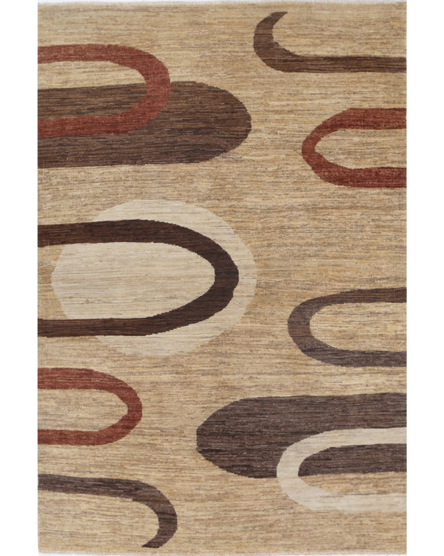 Modcar 3' 11" X 5' 11" Hand Knotted Wool Rug 3' 11" X 5' 11" (119 X 180) / Multi / Wool